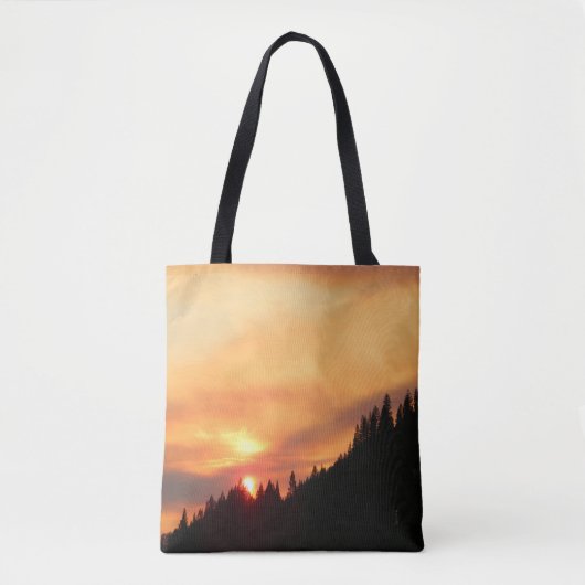 Smokey Sunset over de bergen... Tote Bag (Voorkant)