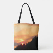 Smokey Sunset over de bergen... Tote Bag (Achterkant)