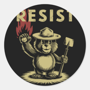 Smokey The Resist Beer Kostuum Sticker