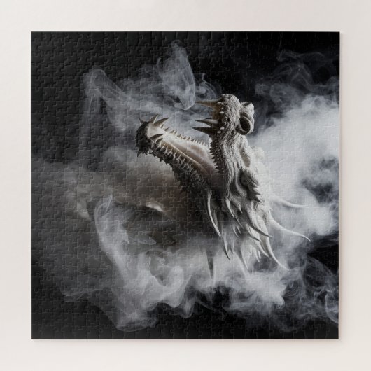 Smokey White Dragon Legpuzzel (Horizontaal)