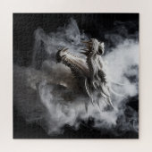 Smokey White Dragon Legpuzzel (Horizontaal)