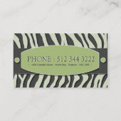 Smokey Zebra Print Visitekaartjes (Achterkant)