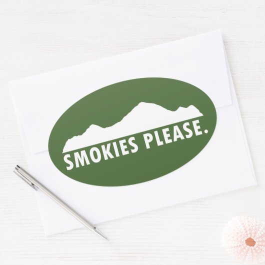 Smokies alsjeblieft ovale sticker (Envelop)