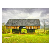 Smokies Cades Cove Cantilever Barn Tipton Foto Afdruk (Voorkant)