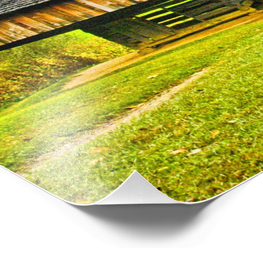 Smokies Cades Cove Cantilever Barn Tipton Foto Afdruk (Hoek)