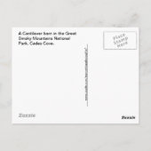 Smokies Cades Cove Cantilever Barn Tipton Place Briefkaart (Achterkant)