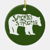 Smokies Sterk Beer Keramisch Ornament (Voorkant)