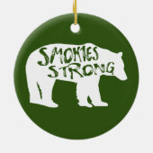 Smokies Sterk Beer Keramisch Ornament (Achterkant)