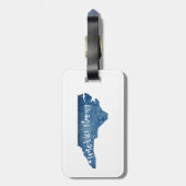 Smokies Sterke North Carolina Houtkorrel Bagagelabel (Achterkant verticaal)