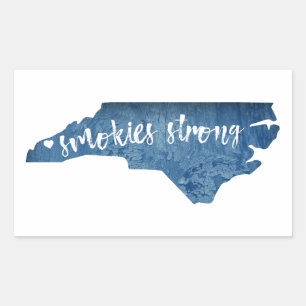 Smokies Sterke North Carolina Houtkorrel Rechthoekige Sticker
