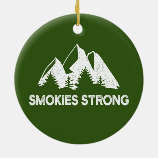 Smokies Strong Keramisch Ornament (Achterkant)