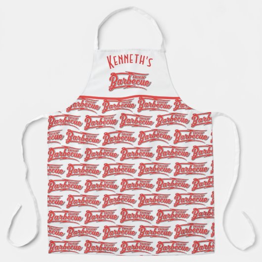 Smokin Barbecue Custom Name Schort (Voorkant)