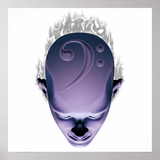 Smokin Bass Head Poster (Voorkant)