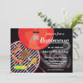 Smokin BBQ Grill Party uitnodiging (Staand voorkant)