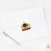 Smokin BBQ lover Ronde Sticker (Envelop)