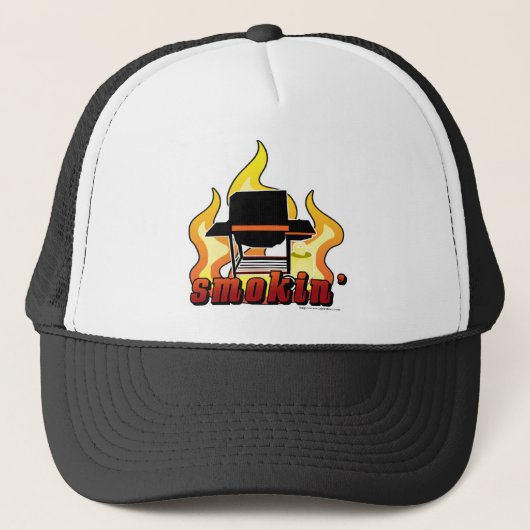 Smokin BBQ lover Trucker Pet (Voorkant)
