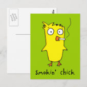 Smokin’ Chick-Briefkaart Briefkaart (Voorkant / Achterkant)