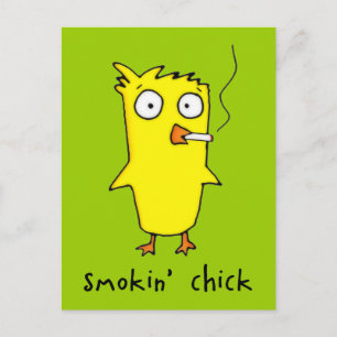Smokin’ Chick-Briefkaart Briefkaart