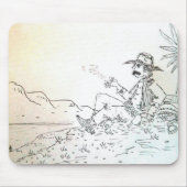 Smokin Cowboy Mousepad Muismat (Voorkant)