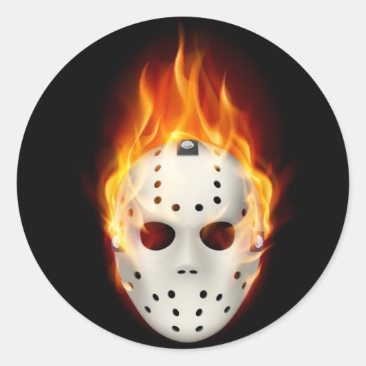 SMOKIN' GOALIE RONDE STICKER (Voorkant)