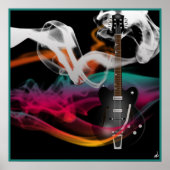 Smokin' Guitar Poster (Voorkant)