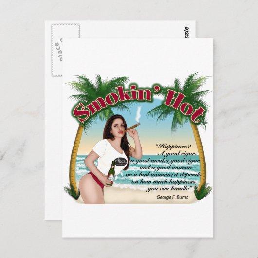 Smokin Hot Briefkaart (Voorkant / Achterkant)