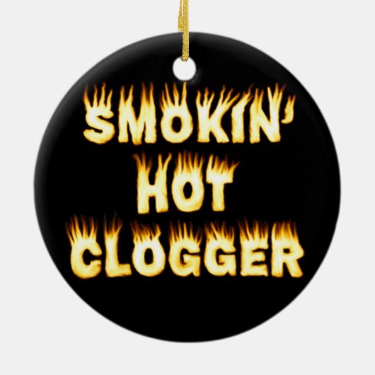 Smokin' Hot Clogger Dance Keramisch Ornament (Achterkant)