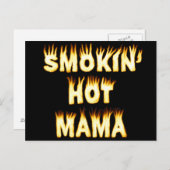 Smokin' Hot Mama Funny Moeder Flames Briefkaart (Voorkant / Achterkant)