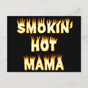 Smokin' Hot Mama Funny Moeder Flames Briefkaart