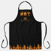SMOKIN HOT Monogram Naam BBQ Roker Schort (Voorkant)