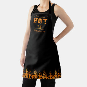 SMOKIN HOT Monogram Naam BBQ Smoker Apron Schort