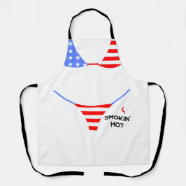 Smokin’ Hot Patriotic Apron – Red, White & Blue Schort