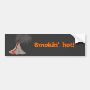 Smokin Hot Volcano-ontwerp Bumpersticker