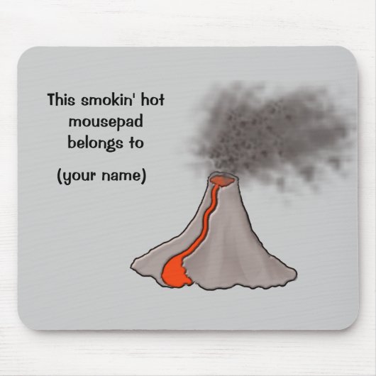 Smokin Hot Volcano-ontwerp Muismat (Voorkant)