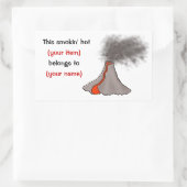 Smokin Hot Volcano-ontwerp Rechthoekige Sticker (Tas)