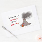 Smokin Hot Volcano-ontwerp Rechthoekige Sticker (Envelop)