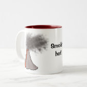 Smokin Hot Volcano-ontwerp Tweekleurige Koffiemok (Voorkant links)