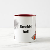 Smokin Hot Volcano-ontwerp Tweekleurige Koffiemok (Center)