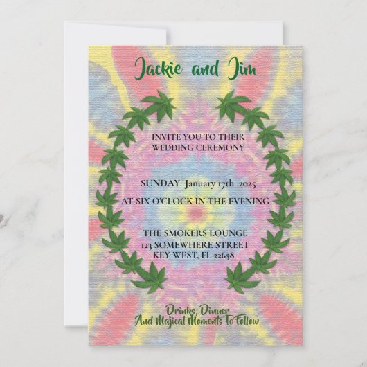 Smokin' Hot Wedding Invitation Kaart (Voorkant)
