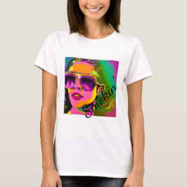 Smokin' kleurrijke digitale kunst  dame t-shirt