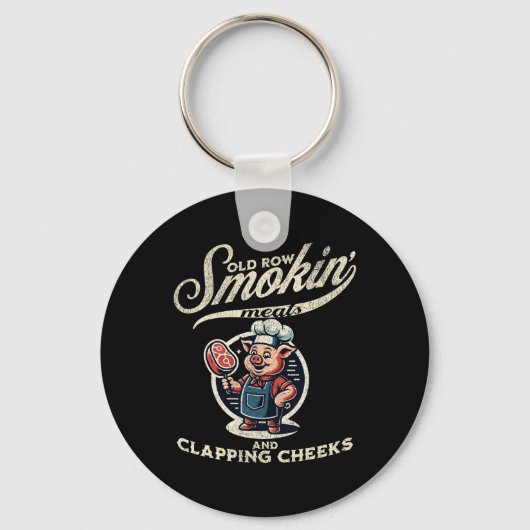 Smokin' Meats and Clapping Cheeks Funny BB Sleutelhanger (Voorkant)