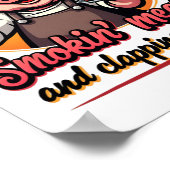 Smokin' Meats and Clapping Cheeks Funny Byrbecue B Poster (Hoek)