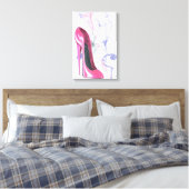 Smokin' Pink Stiletto Schoen Verpakt Canvas Afdruk (Insitu (Slaapkamer))