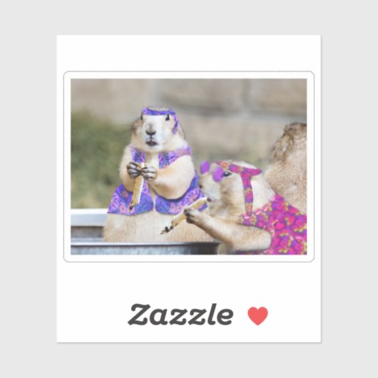 Smokin' Prairie Dog Hippies Sticker (Vel)