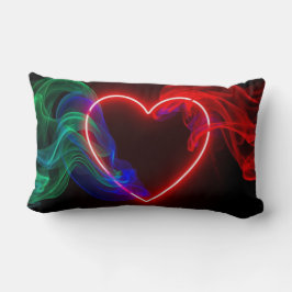 Smokin' Red Hot Valentine Hearts on a Throw Pillow Kussen