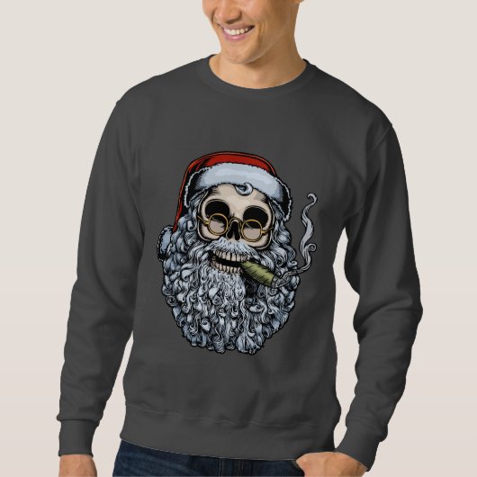 Smokin Santa Skull Trui (Voorkant)