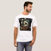 Smokin' Skull - Bearded Pirate Spirit Graphic T-sh T-shirt (Voorkant volledig)
