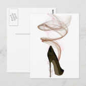 Smokin Stiletto Shoe Art Briefkaart (Voorkant / Achterkant)