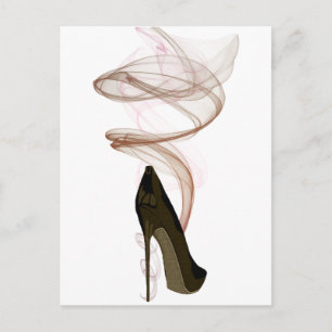 Smokin Stiletto Shoe Art Briefkaart