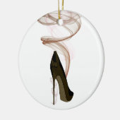 Smokin Stiletto Shoe Art Keramisch Ornament (Links)